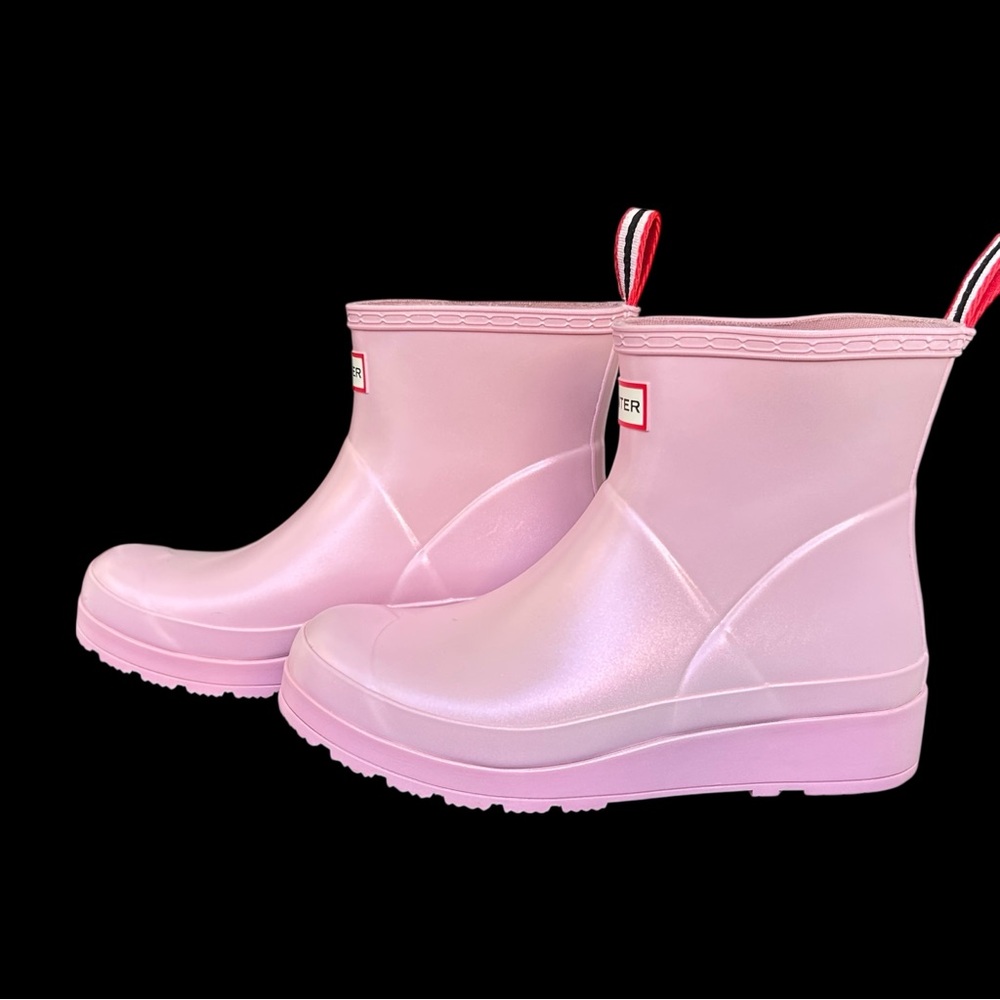 Hunter Women Sz 7 Rain Boots in Blush Pink Waterproof MudProof Boots - Picture 13 of 16